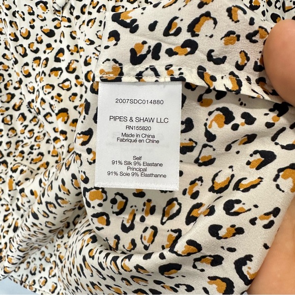 Veronica Beard Reba animal Leopard print Blouse Top Size 0 - Picture 5 of 9